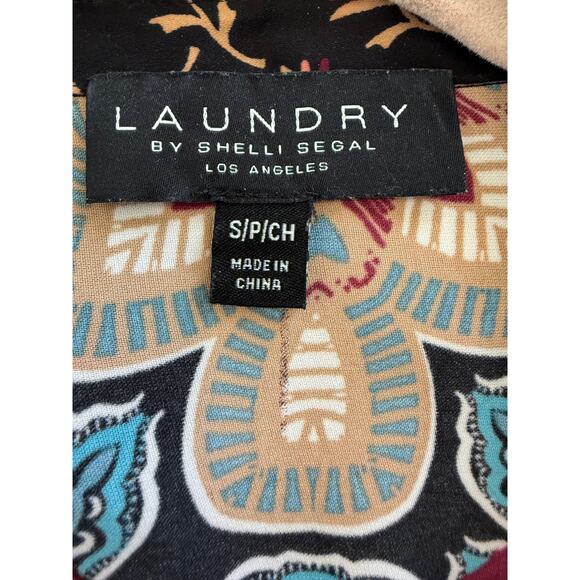 Laundry Shelli Segal Long Sleeve Boho Print Mini Dress S - Picture 5 of 6